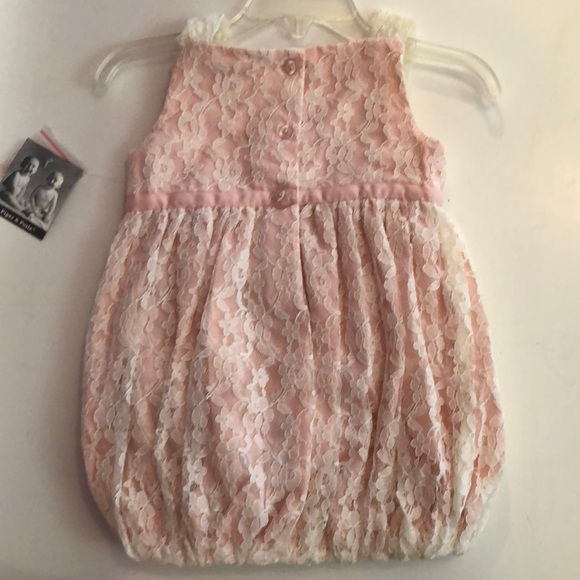 PIPER & POSIE BABY PINK LACE 2 piece set  3-6 mo. - Picture 4 of 8